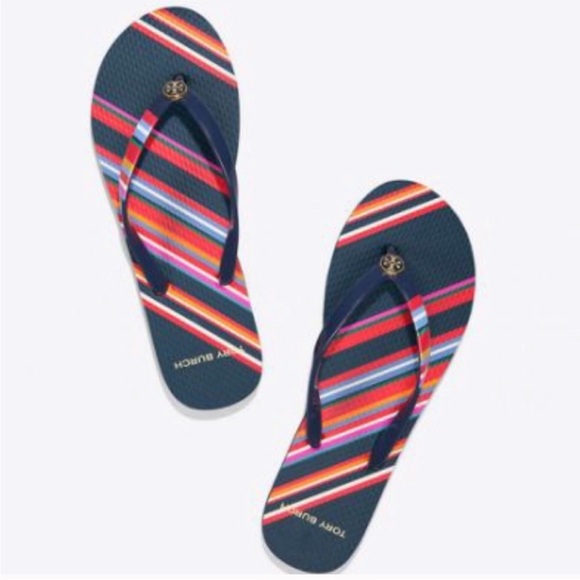 Tory Burch Multicolor Striped Sandals - Picture 2 of 8